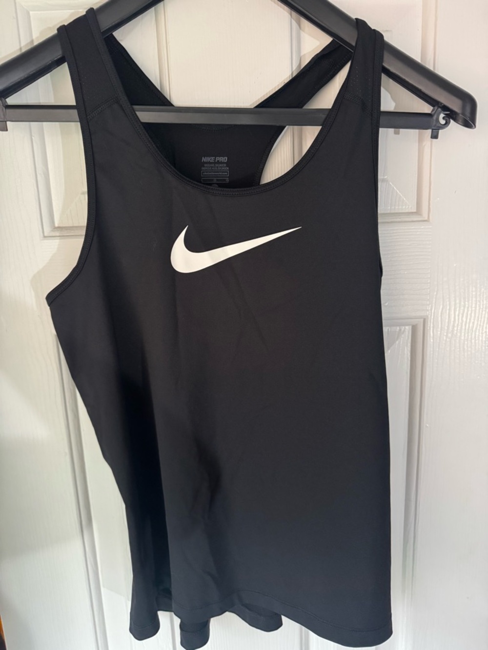 Nike Black Tank with White Swoosh Logo